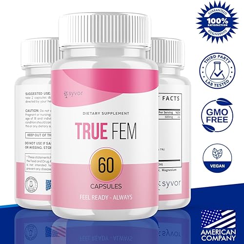 Miniatura 2 de Paquete de 3 cápsulas True Fem, píldoras oficiales de apoyo TrueFem con todos los ingredientes naturales, suplemento de fórmula avanzada para salud