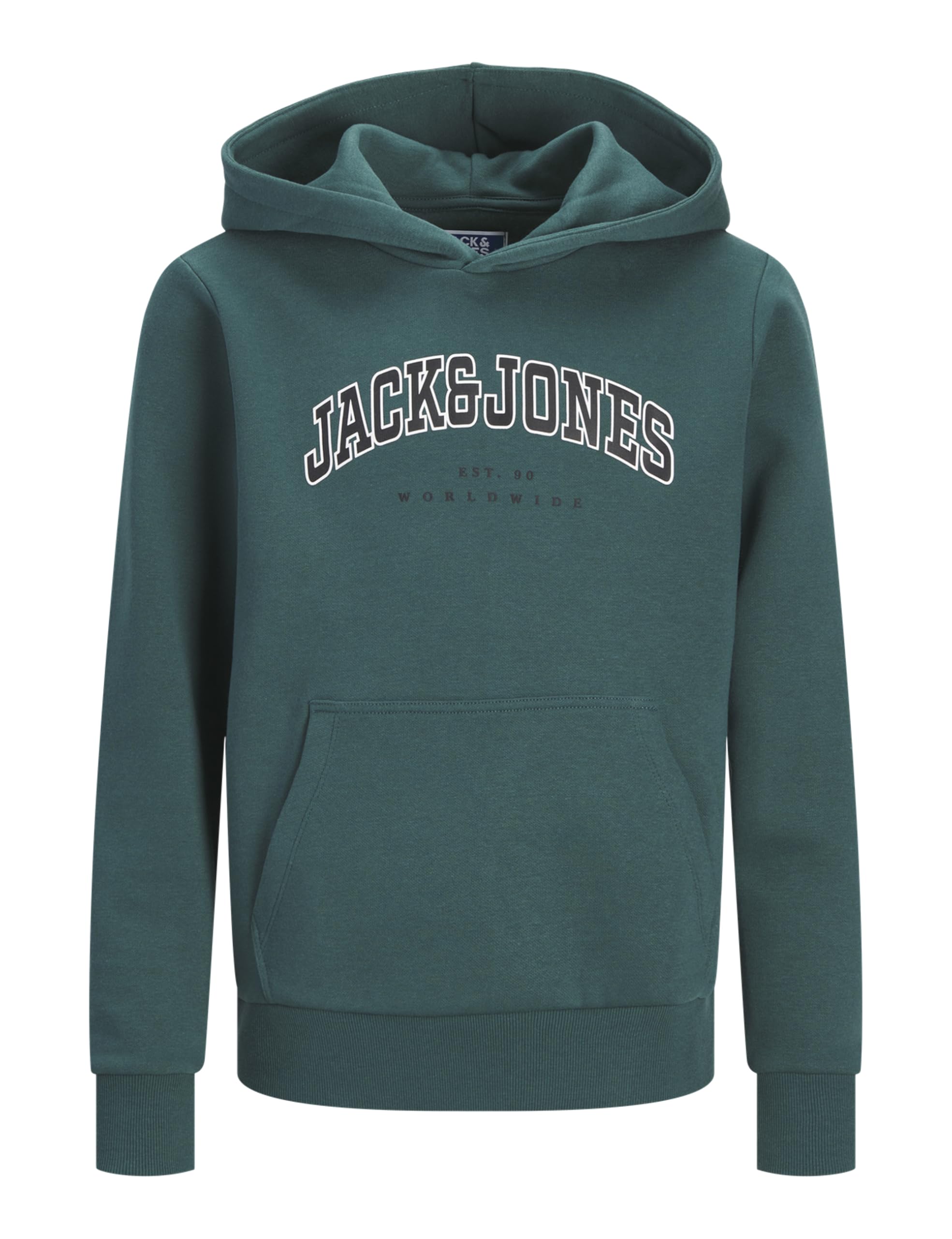 JACK & JONES Mens Jjecaleb Varsity Sweat Hood Noos Jnr, Atlantic Deep, 164 UK