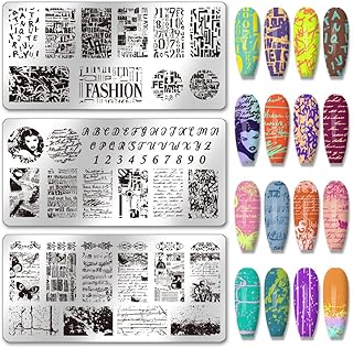 10 Engagement Party Nail Ideas That Feel Chic and Celebration Ready 42 PH PandaHall 3pcs Graffiti Texture Nail Stamping Plates Number Alphabet ...
