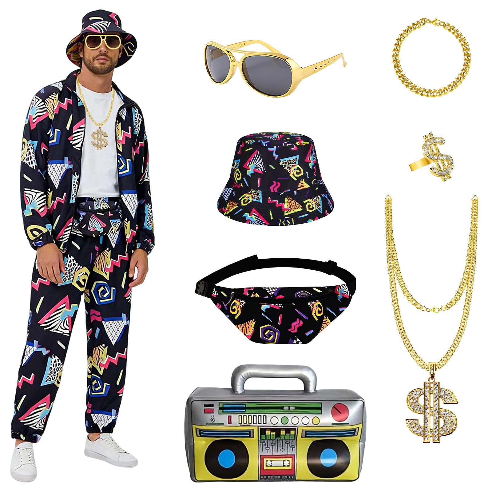 Disfraz Calvo Con Nariz Y Bufanda – Set De 7 Accesorios Para Fiestas Y Cosplay