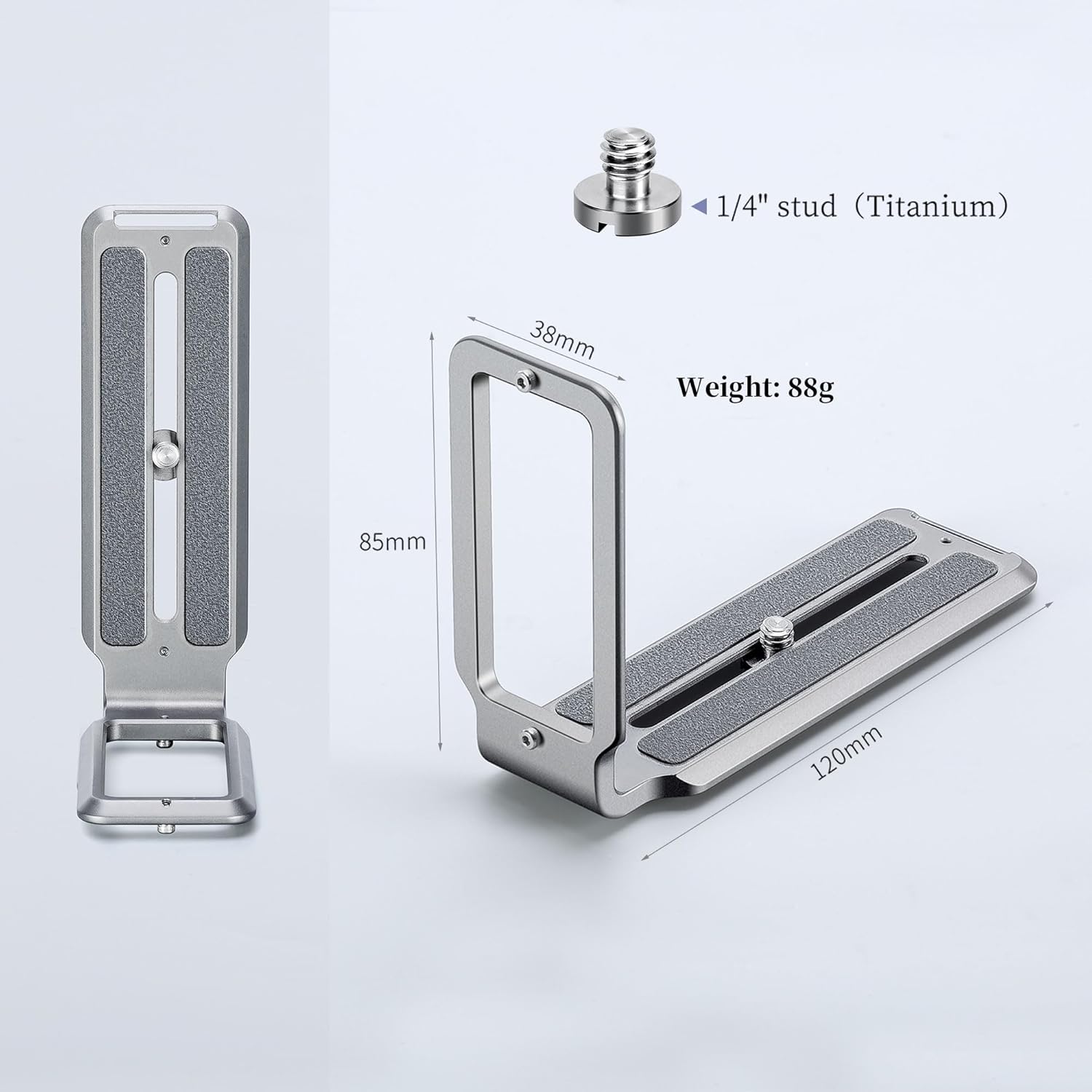 Leofoto Titanium Camera L Plate, Vertical Horizontal Switching Tripod Quick Release Plate Arca Swiss Standard Dovetail Compatible with Canon Nikon Sony Tripod Monopod (UL-01T) - Image 7