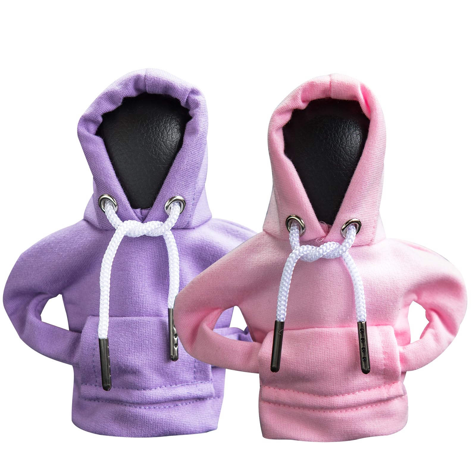 Gear Shift Hoodie,Car Shift Knob Hoodie,Funny Sweater Hoodie for Gearshift,Black and Red Automotive Interior Accessories, 1*purple+1*pink, 15 x 9 cm