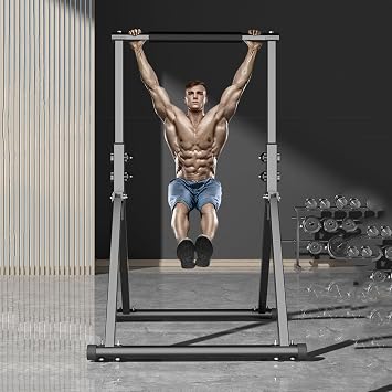 Pull Up Bar Foldable Power Tower Dip Station Adjustable Multi-functional Dip Bar Strength Training Fitness Equipment For Home Gym Support 1100lbs
