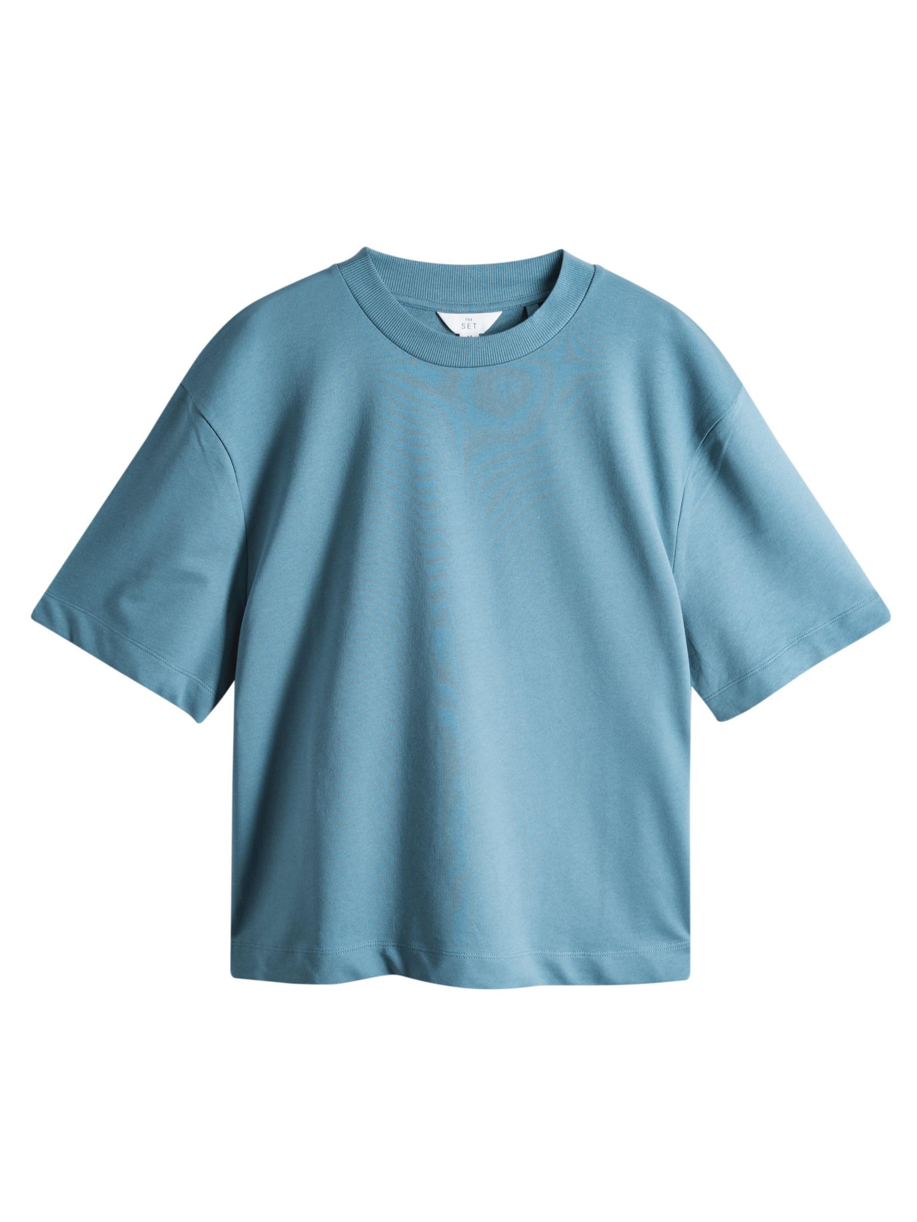 THE SET Femme T-Shirt épais Premium, Lot de 3 | Coupe standard, 100 % coton
