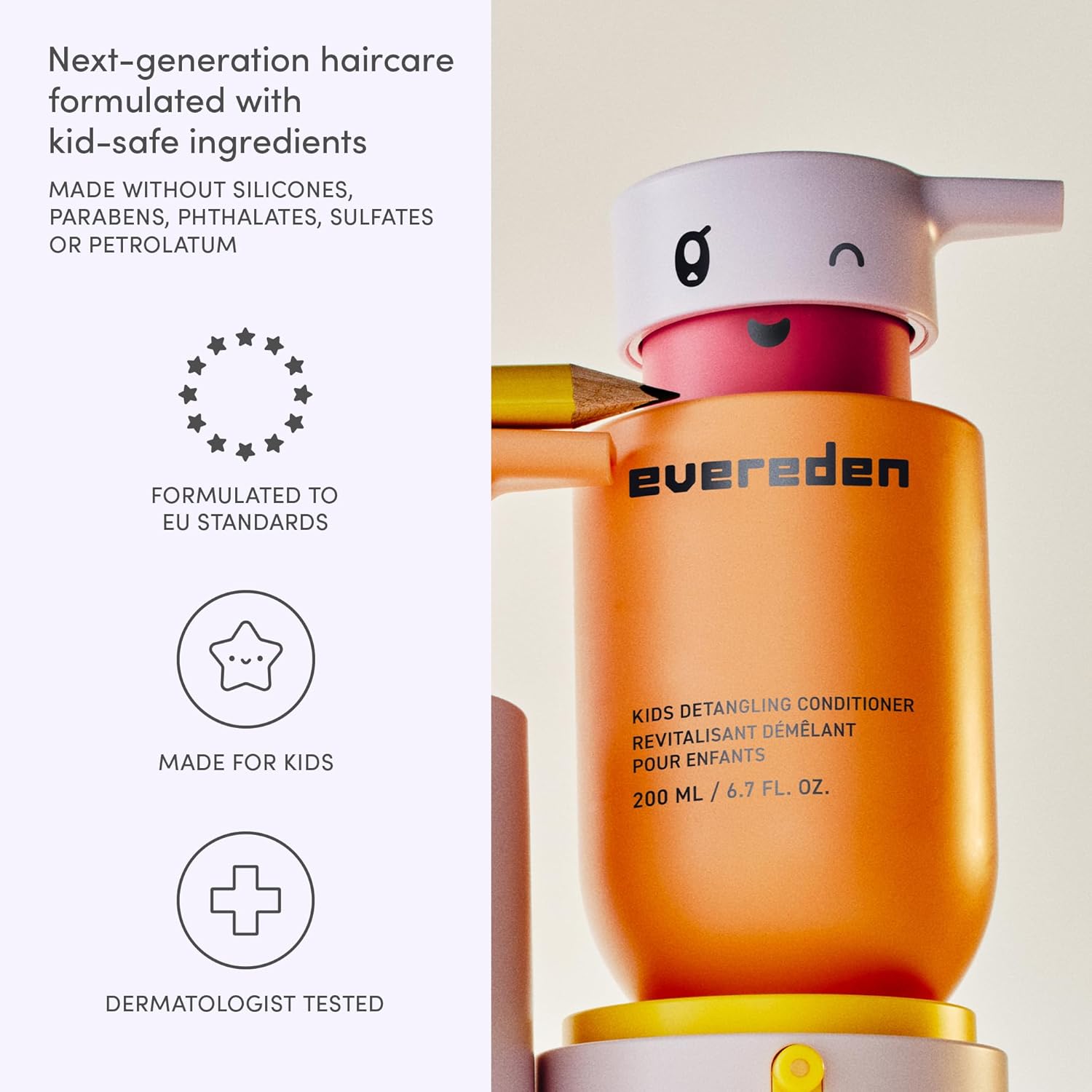 Evereden Kids Conditioner Detangler, 6.7 fl oz. | Children's Haircare | Non-toxic Conditioning for Silky Smooth Hair - Image 6