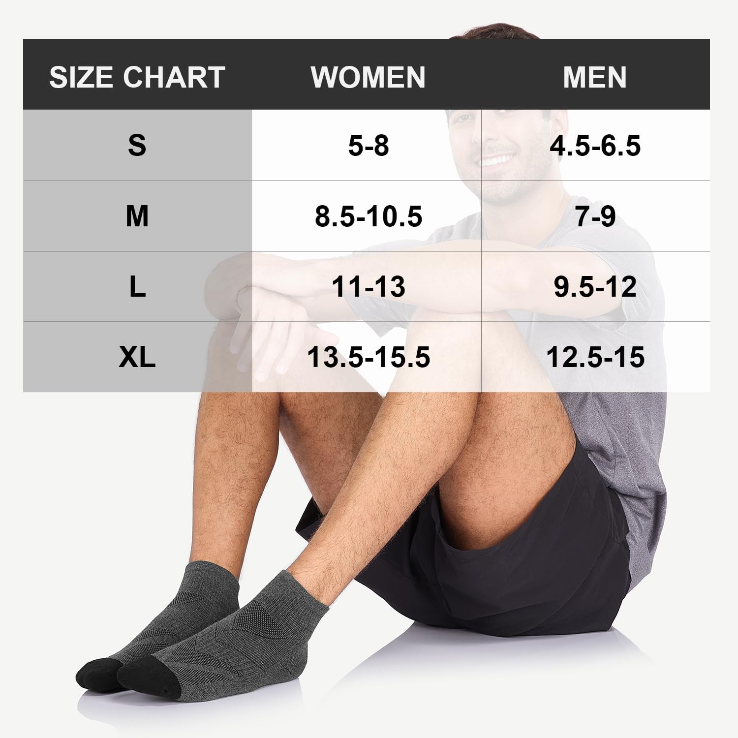 Lapulas 6 Pack Men's Ankle Socks Cotton Cushioned Athletic Running Socks for Women - Image 6