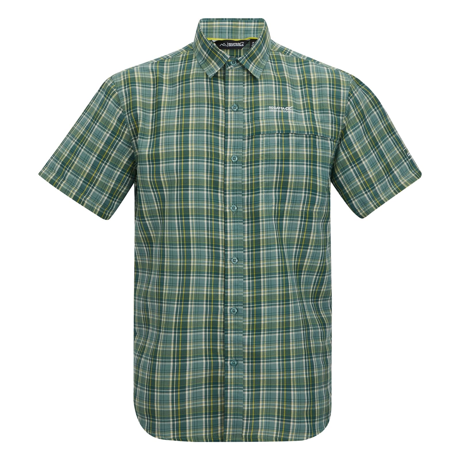 Regatta Men's Mindano Short Sleeve Shirt - Blue Large