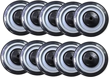 Shopping Cart Wheel 5" x 1-1/4" Polyurethane Axle Diameter 3/8" 1 EA, 10 EA 10 EA