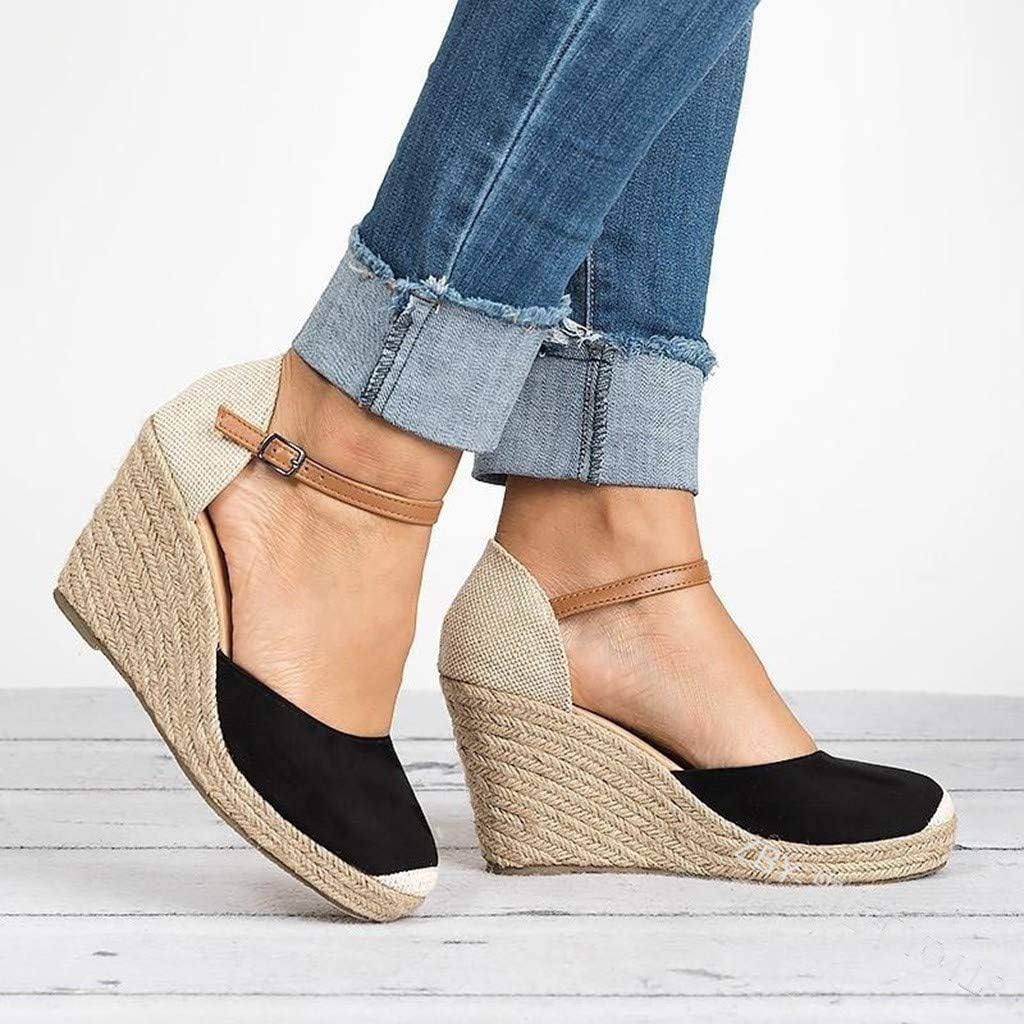 Sandalias Mujer Cuña, Verano 2019 Moda Tallas Grandes Plataforma Punta  Cerradas Bohemias Zapatos De Tacón Alto Alpargatas De Playa Fiesta Casual  Tacones Altos Sandalias vpass : Amazon.es: Zapatos y complementos