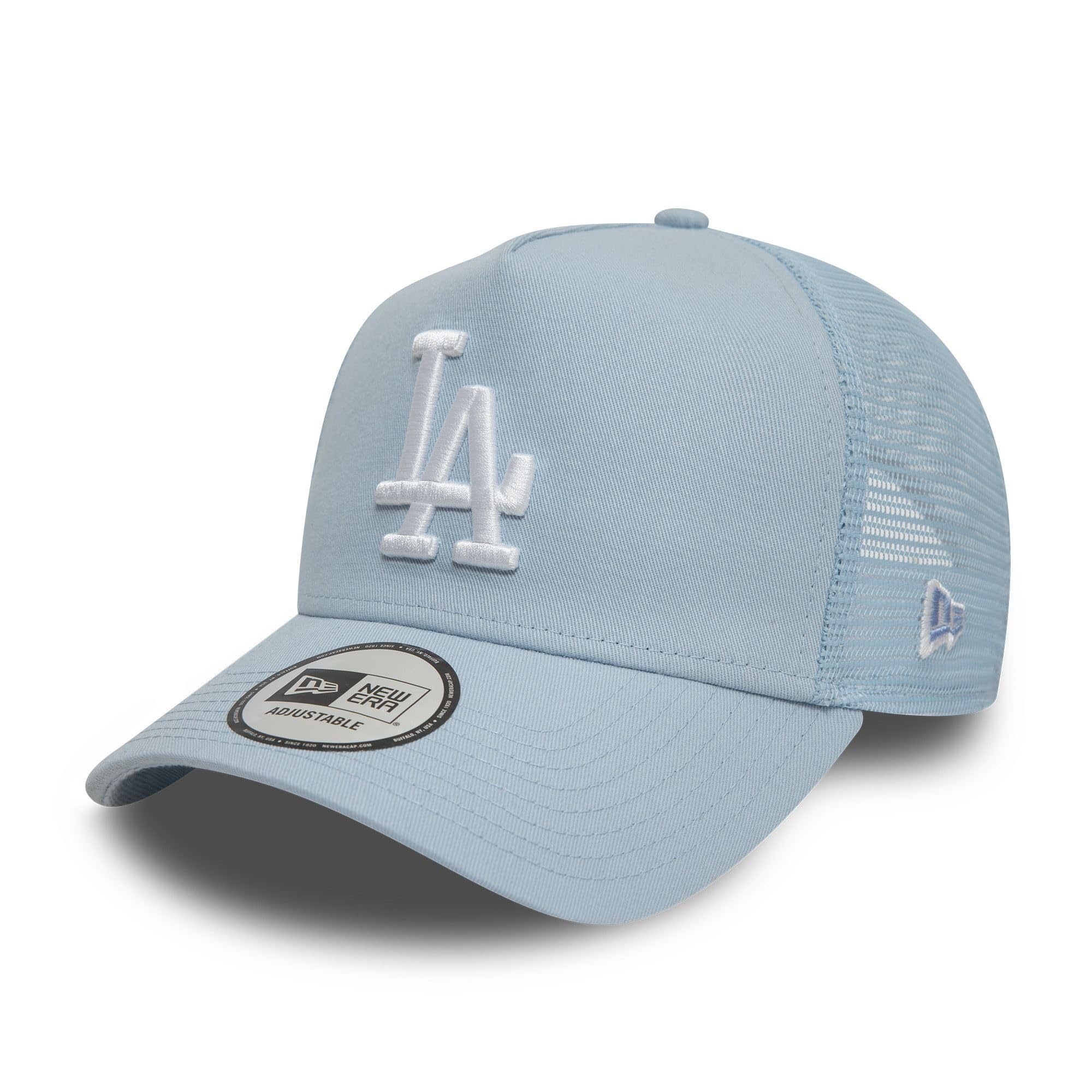 New Era MLB Trucker Cap Los Angeles Dodgers Adjustable Closure Curved Visor LA Logo Baseball Cap Blue — image 1