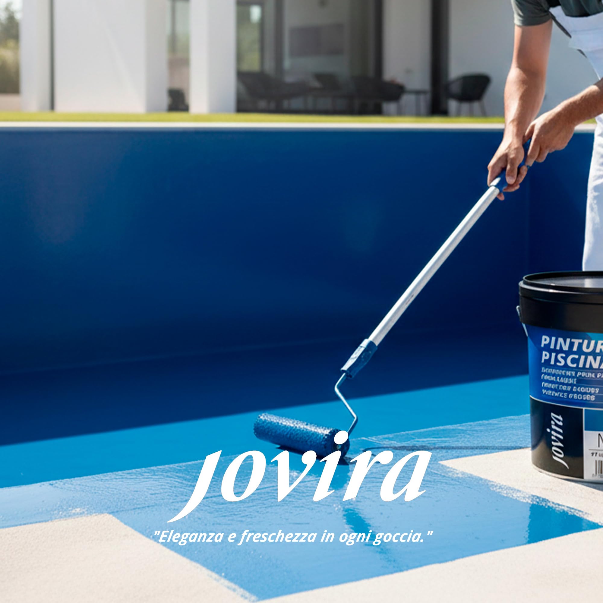 JOVIRA PINTURAS 4L Farby basenowe do basenów Ochrona i dekoracja basenu (4 litry, niebieski) B-10