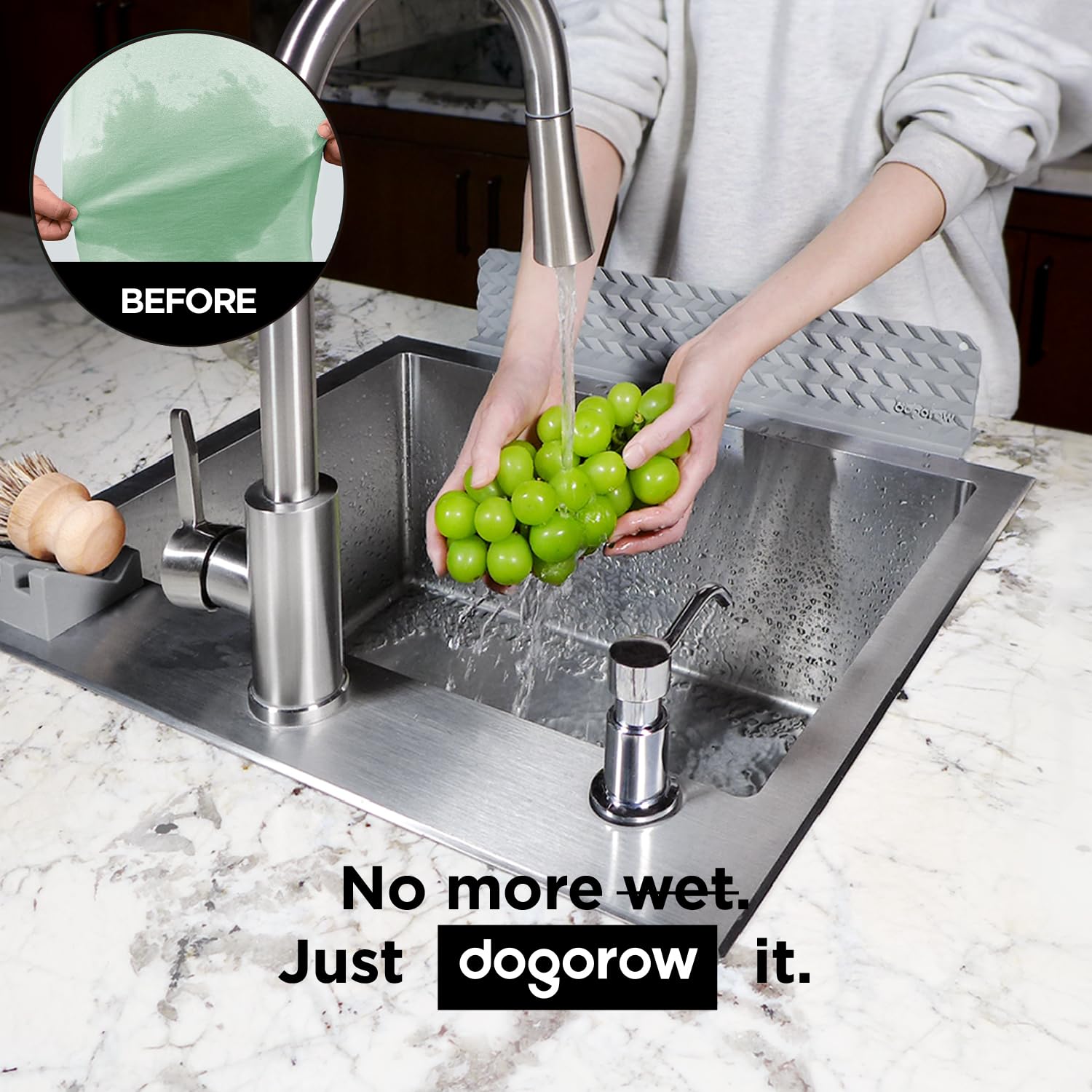 Kitchen Splash Protection Silicone Sink Splash Guard - Kitchen ...