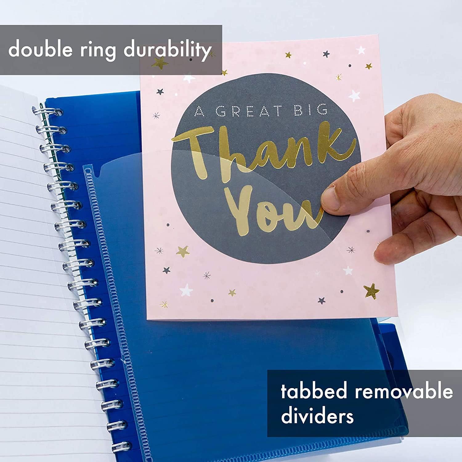 Pukka Pad 5 Subject Spiral Notebook 3-Pack - 200 Pages, 100 Sheets of 80GSM Paper with Repositionable Dividers & Perforated Edges for Office Planning & Organization - B5-7 X 10, Rochelle & Jess