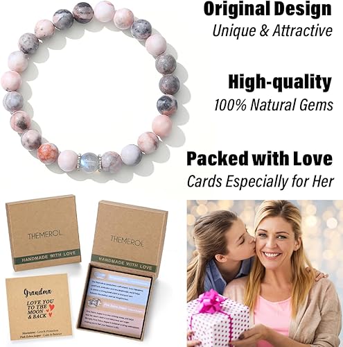 Vista 35 de Christmas Gifts for Mom/Auntie/Grandma/Sister-Love/Balance-Natural Crystal Bracelet with Meaning-Handmade Gifts