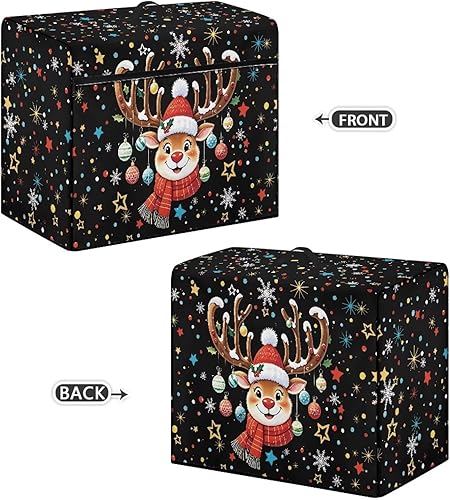 Miniatura 284 de Mumeson Cubierta antipolvo para máquina de coser de gatos negros con flores, para la mayoría de máquinas de coser estándar, plegable, duradera