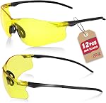Safety Verres 3 Conditionnement Effacer & #160;: ANSI Z87.1 Lentille certifiée en polycarbonate anti-rayure UV Protection pour la construction & Cyclisme, Travail du bois & Lab Lightweight Sofety Nez Pad Unisexe