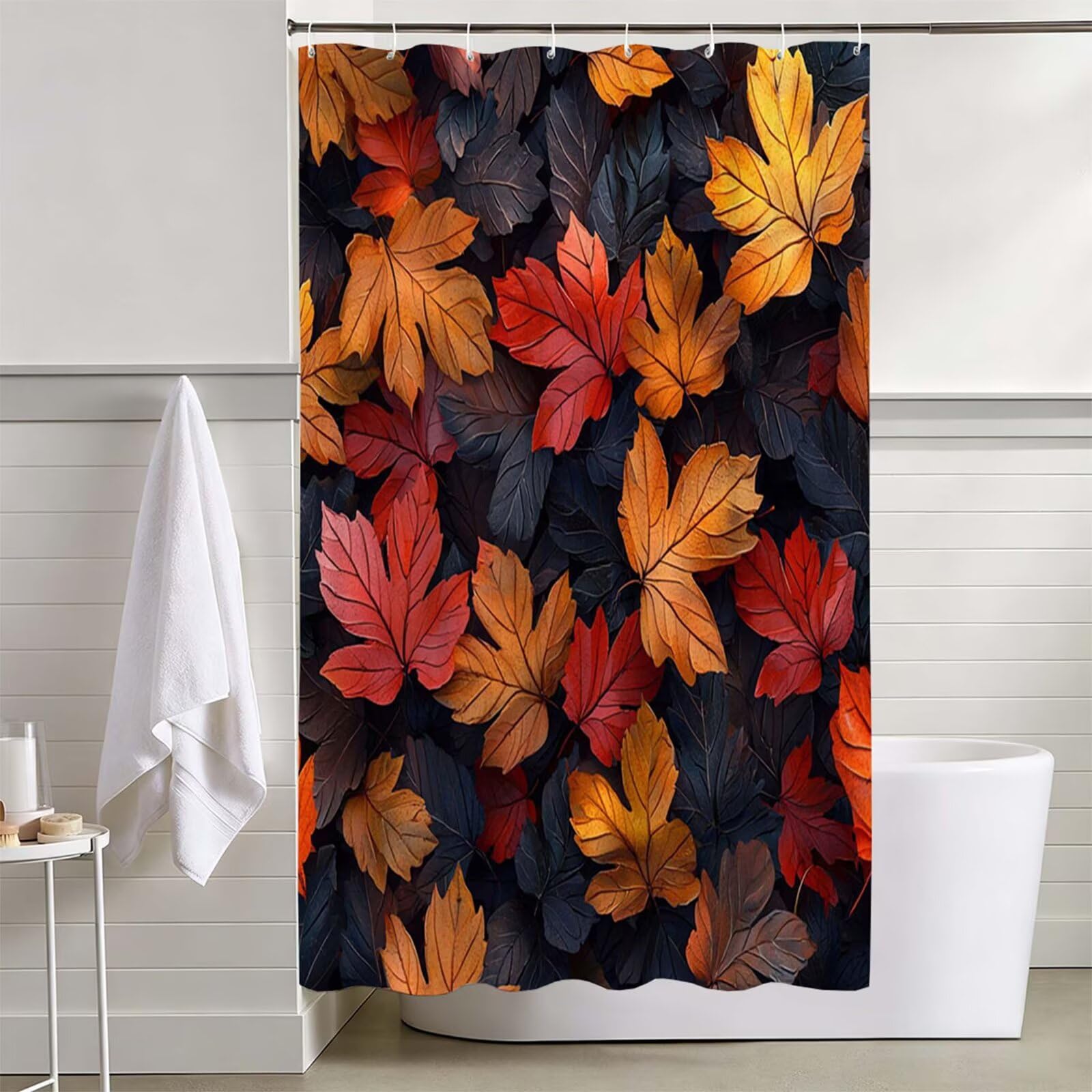 Zasłona prysznicowa w kolorze pomarańczowym, 180 x 240 cm zasłona