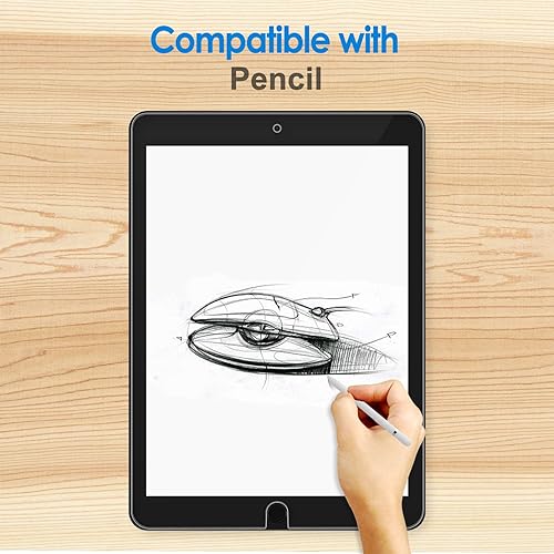 Vista 3 de JETech Protector de pantalla para iPad Pro de 10.5 pulgadas y iPad Air 3 (modelo 2019 de 10.5 pulgadas), película de vidrio templado 9H