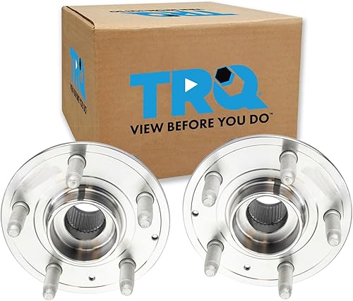 Vista 104 de TRQ Juego de Rodamientos de Rueda y Cubierta de Llanta Trasera para Conductor y Pasajero 2 Piezas Compatible con Infiniti G35 2003-2006 2007 G35