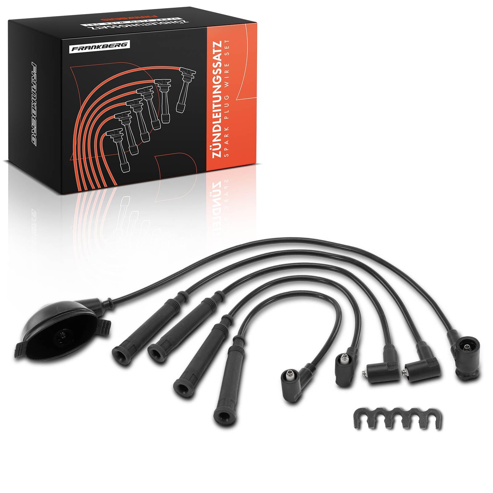 Frankberg 5x Kit de Câbles d'Allumage Compatible avec Série 3 E30 318i Série 3 E30 316 Série 3 E21 315 Série 3 E21 318i Série 3 E21 316 Remplacer# 12121705697,3577334