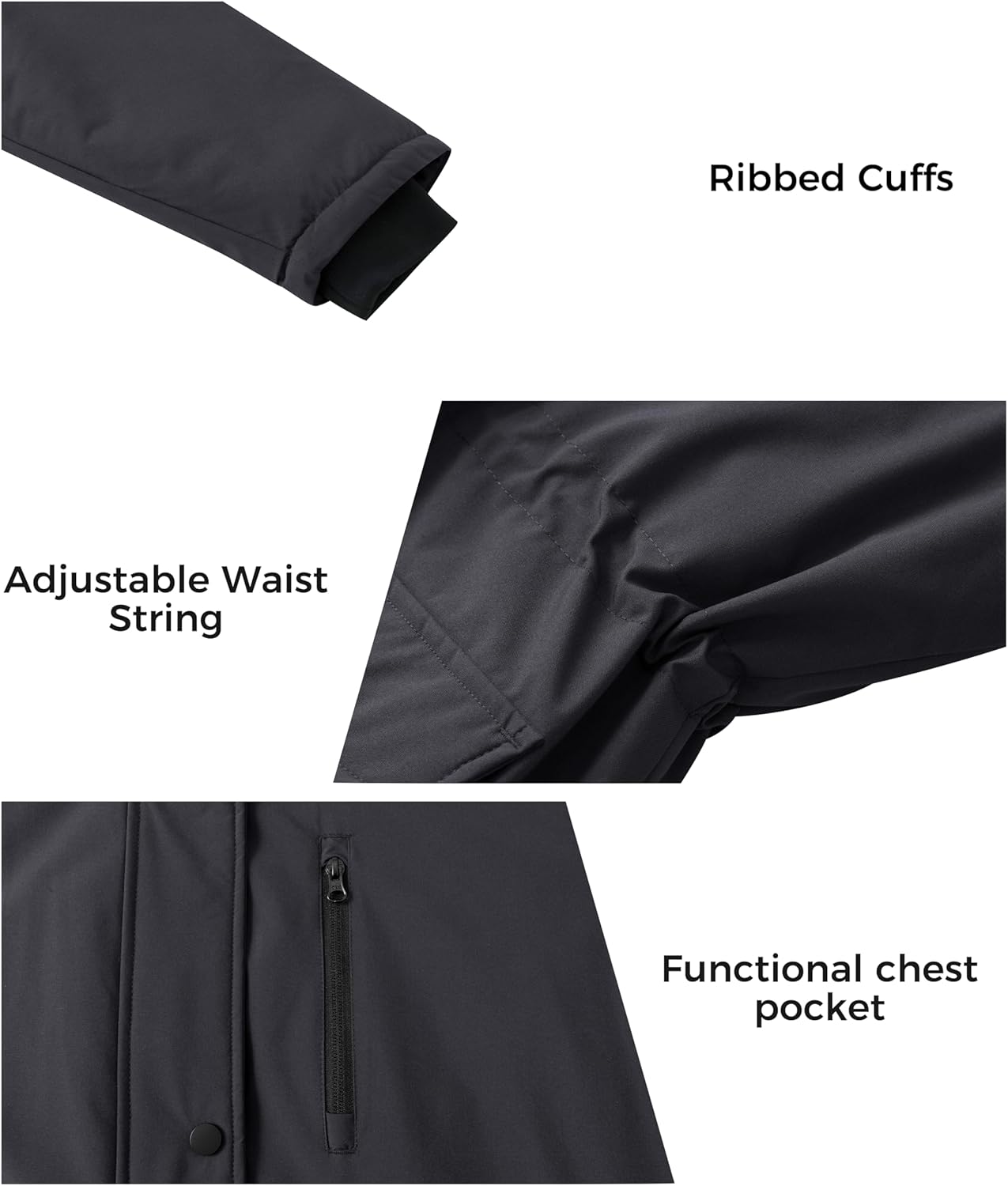 wantdo Women's Plus Size Winter Coat Waterproof Puffer Jacket Warm Thicken Parka with Removable Hood - Image 6