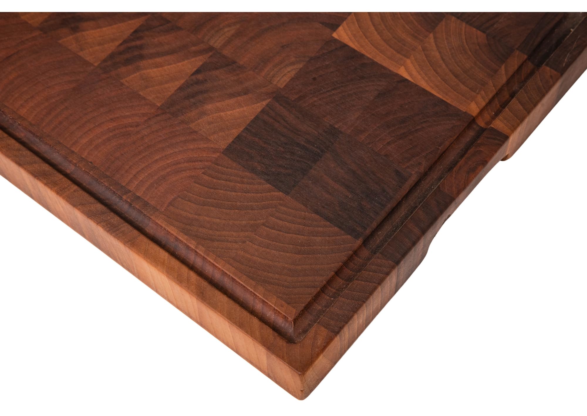 Schneidebrett, Nussbaum, Stirnholz, 50 x 30 x 4 cm, massives Holzbrett, LuxBrett