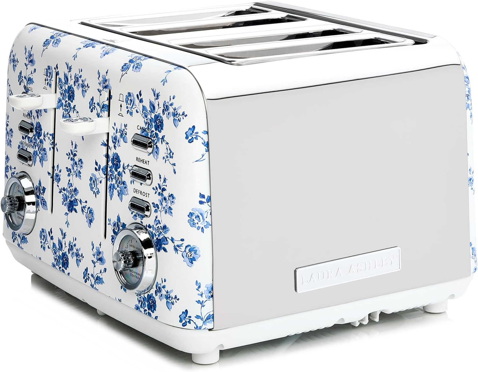 VQ Laura Ashley Stainless Steel 4 Slice Toaster China Rose