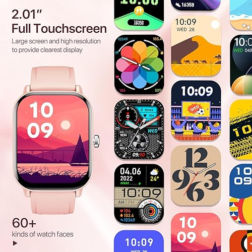 Miniatura 4 de Reloj inteligente para mujereshombres, reloj inteligente HD de 2.01 pulgadas con llamada Bluetooth, más de 100 modos deportivos, monitoreo del