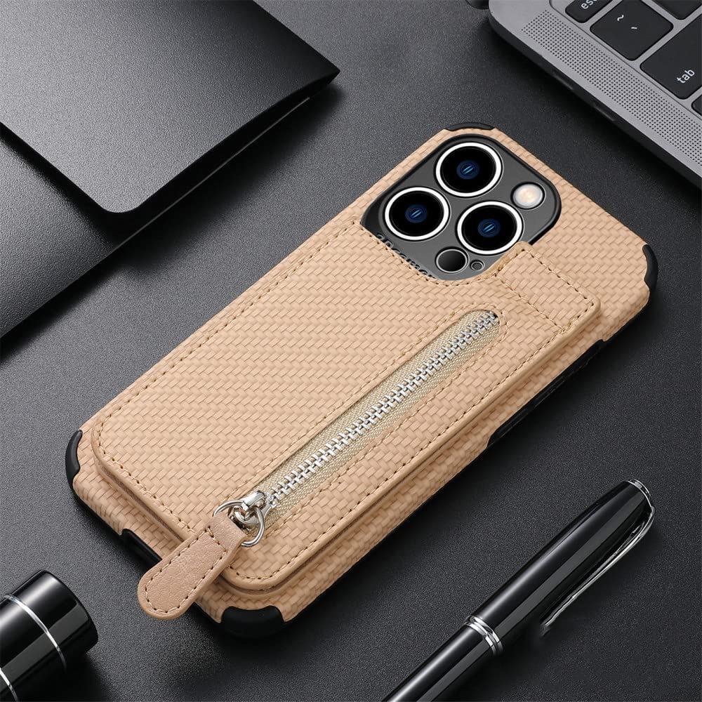 Housse iPhone XS Max avec fermeture éclair pour cartes et billets - 6