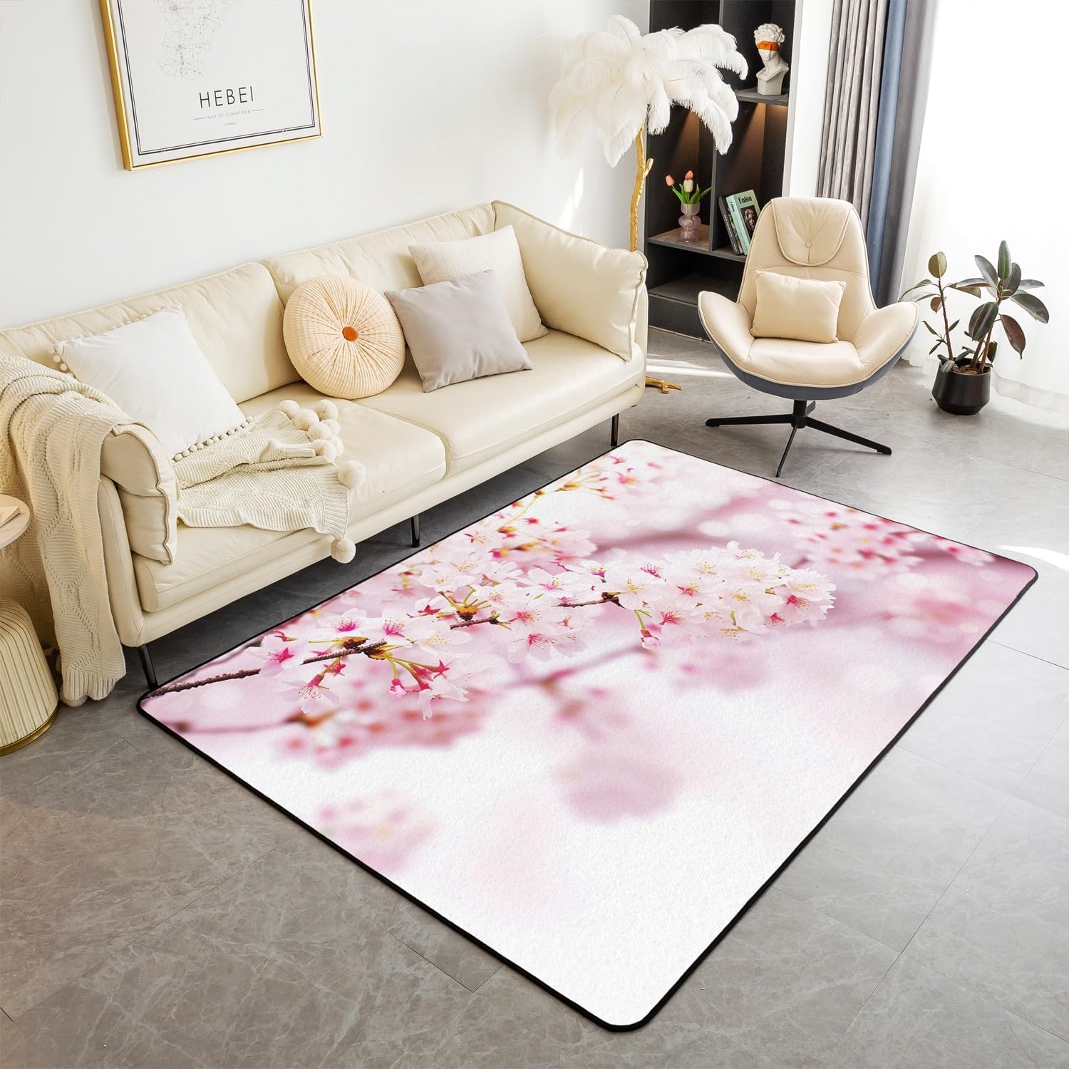 Tapis de salon 3D anti-glisse idéal pour sécuriser et décorer
