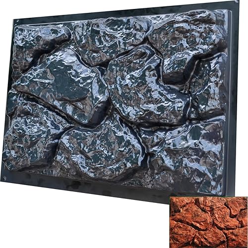 SvitMolds Molde de hormigón DIY Piedra gruesa para paredes Moldes de plástico para yeso de hormigón Piedra de pared grande Azulejos de cemento Molde