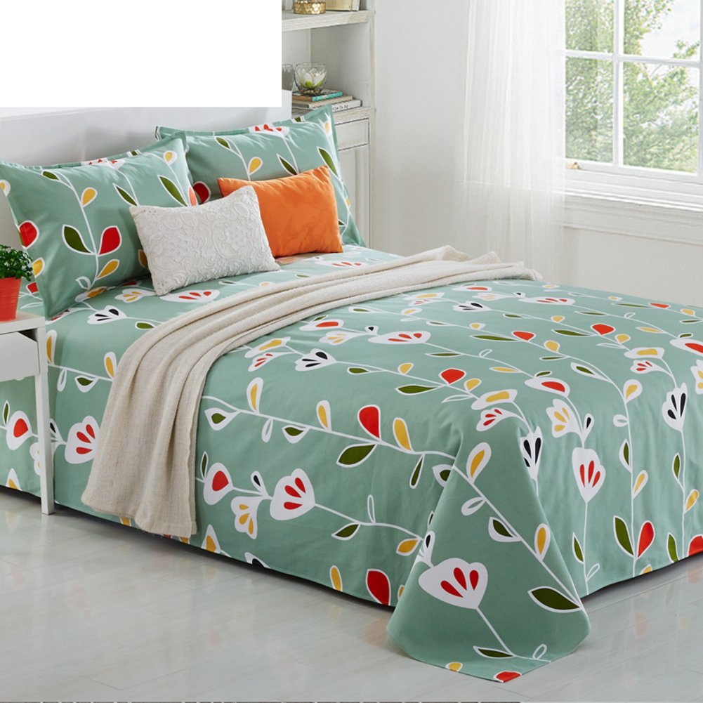 Drap plat double épaisseur en coton pur 250x230cm pour lit deux personnes