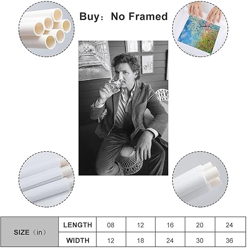 Pedro Pascal - Póster estético decorativo en lienzo para pared, decoración de habitación, sala de estar, 08 x 12 pulgadas
