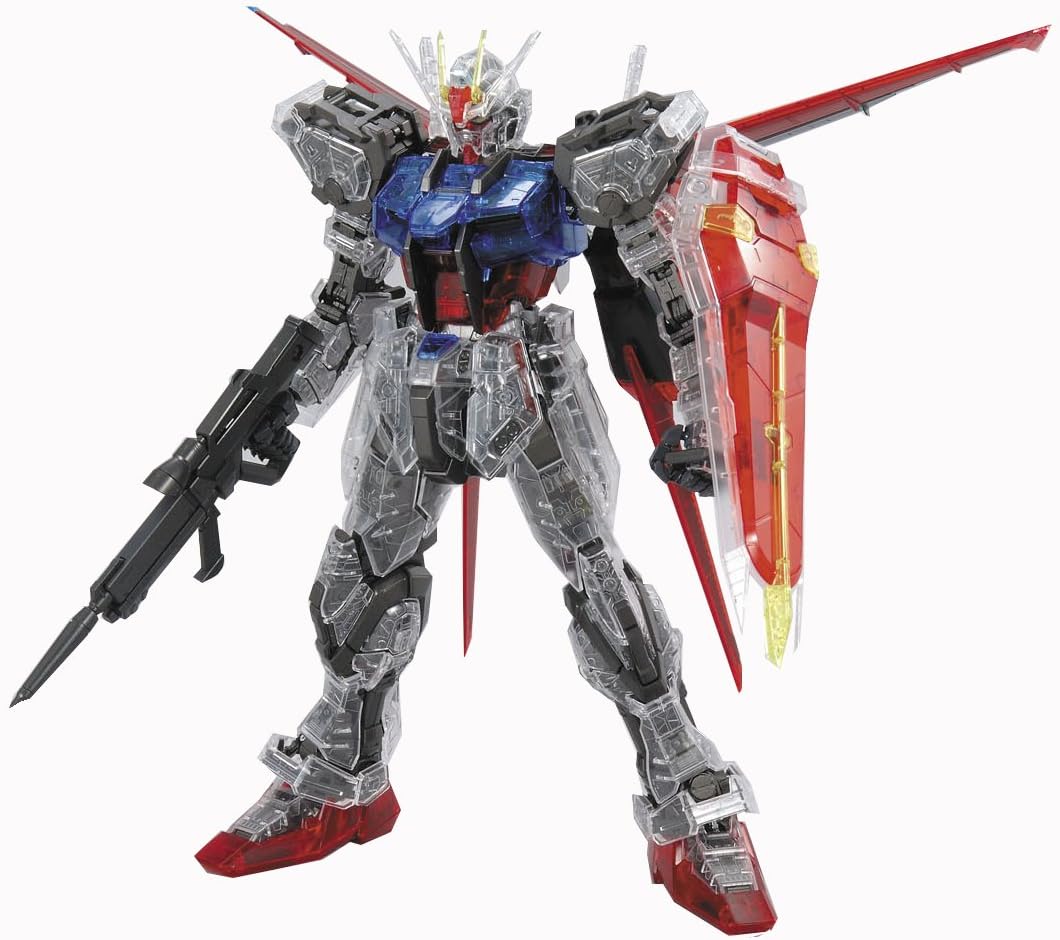 Bandai Hobby Aile Strike Gundam + Skygrasper Clear Color Bandai Pg Action Figure