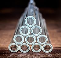 PQAPGT 10 Pack 4 Inch Borosilicate Glass Blowing Tubes 12mm OD 2mm Wall Clear - Heat Resistant for DIY Art Lab Crafts