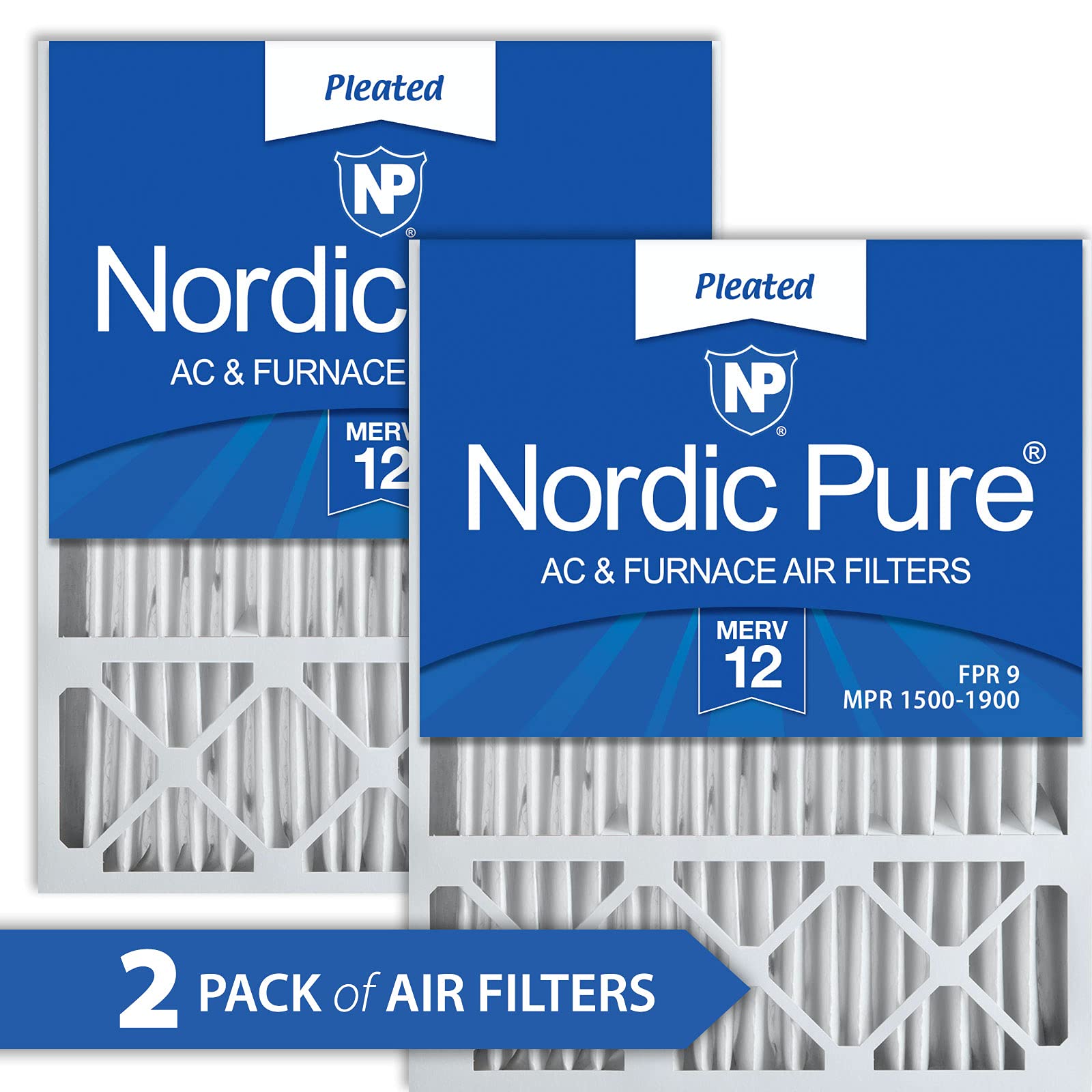 Nordic Pure 20x25x5 inches, MERV 12 Pleated Lennox X6673_X6675 Replacement AC Furnace Air Filters 2 Pack