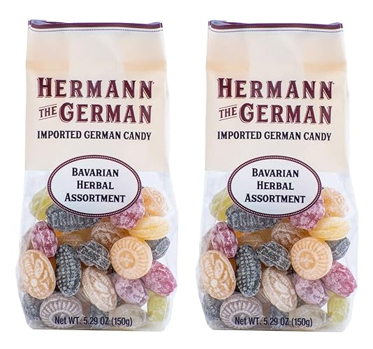Hermann the German Hard Candy - Imported - Pack of 2 (Bavarian Herbal Assortment) - Bavarian Herbal Assortment - 150 g (Pack of 2)