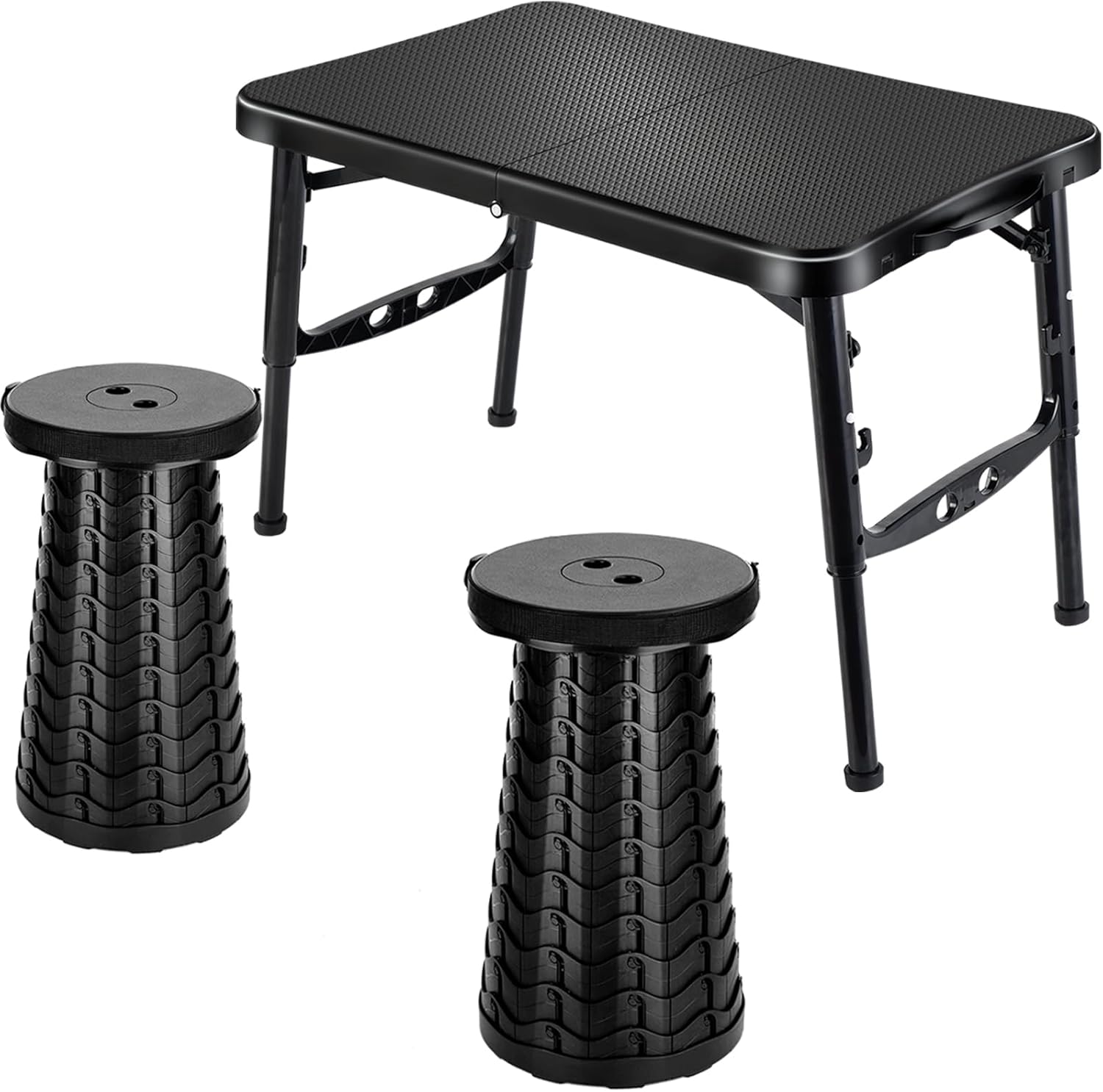 KPR Retractable Folding Table and Stool Set,Portable