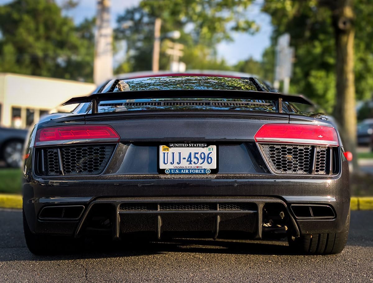 2 Pack License Plate Frames for US Air Force, Universal Aluminum Front and Rear License Plate Holder for USAF (Black) - Image 5