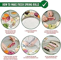 Vista 6 de Best of Thailand [Redondo] Envolturas de papel de arroz blanco 1 paquete Perfectas para rollitos de primavera frescos y dumplings Sin OGM, sin