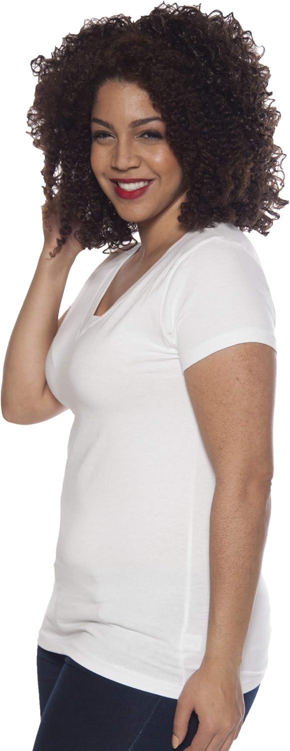 4 Pack Zenana Women's Basic V-Neck T-Shirts - Image 6