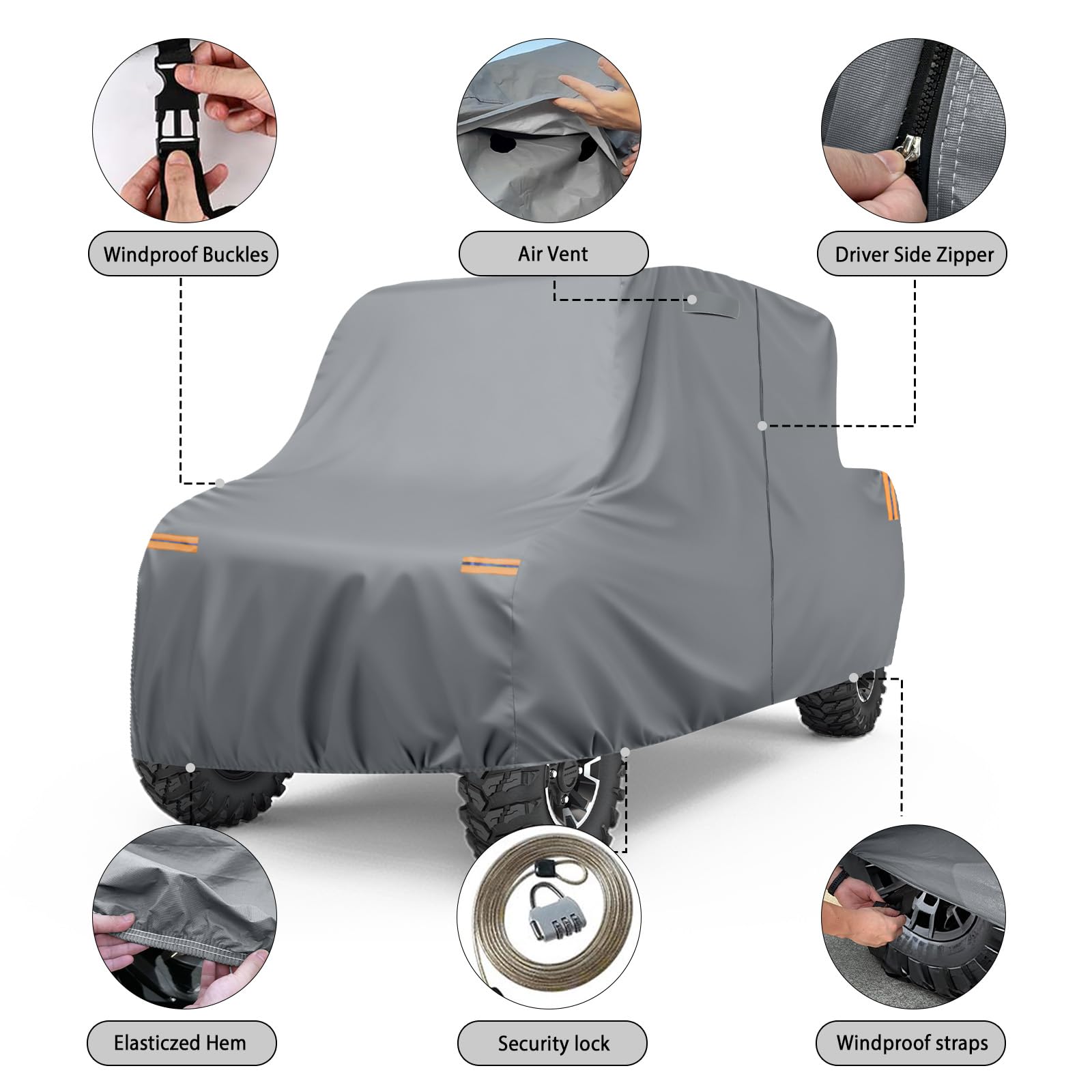 UTV Telo Copri Moto per 2018–2025 Polaris Ranger Diesel HST Deluxe XP 900 XP 1000 Series, Telo Coprimoto Impermeabile per Esterno, Copertura Moto Copri