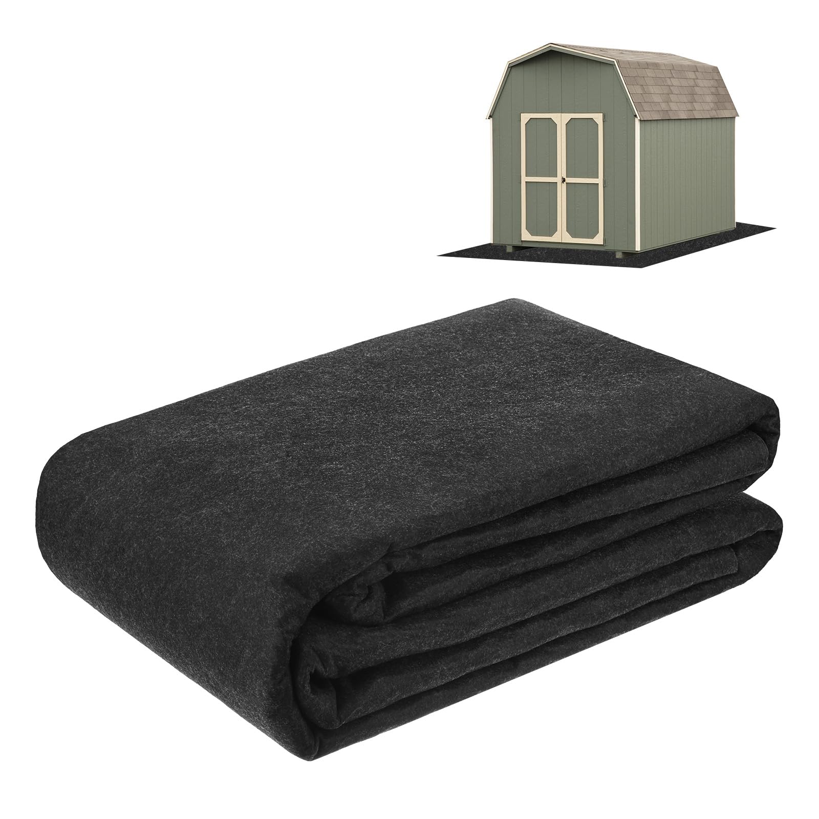 M METERXITY Outdoor Storage Shed Mat, 8.2x8.2 FT Waterproof Small Shed Flooring Mat for Patio Furniture Floor Protecting from Wear/Liquid/Dust/Oil, Non-Slip Carport Pad [Grey] — image 1