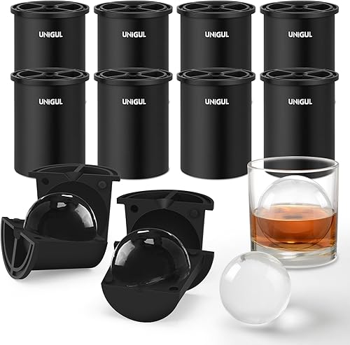 Máquina de cubitos de hielo transparente, molde de acero inoxidable de 2.5 pulgadas para whisky y cócteles, moldes de silicona de alta calidad sin