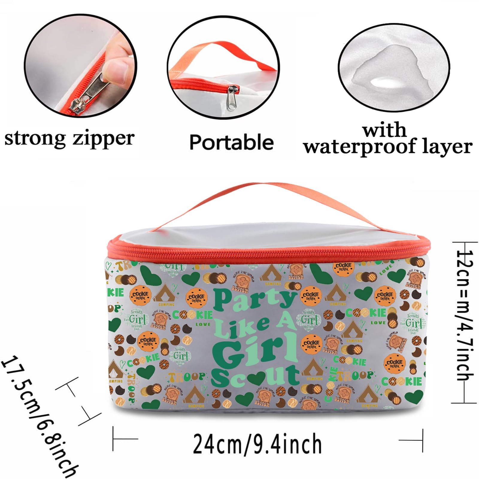 PXTIDY Cookie Dealer Makeup Bag Sco-t Gift Party Like a Sco-t Cosmetic Case Bag Leader Gift