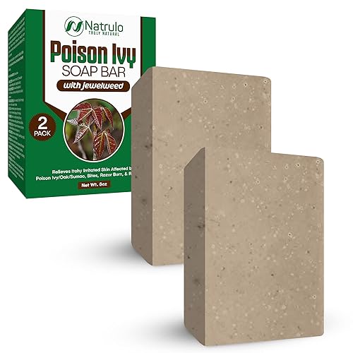 Natrulo Barra de jabón de hiedra venenosa, tratamiento natural de hiedra venenosa, barra limpiadora de piel antipicazón para hiedra venenosa, roble