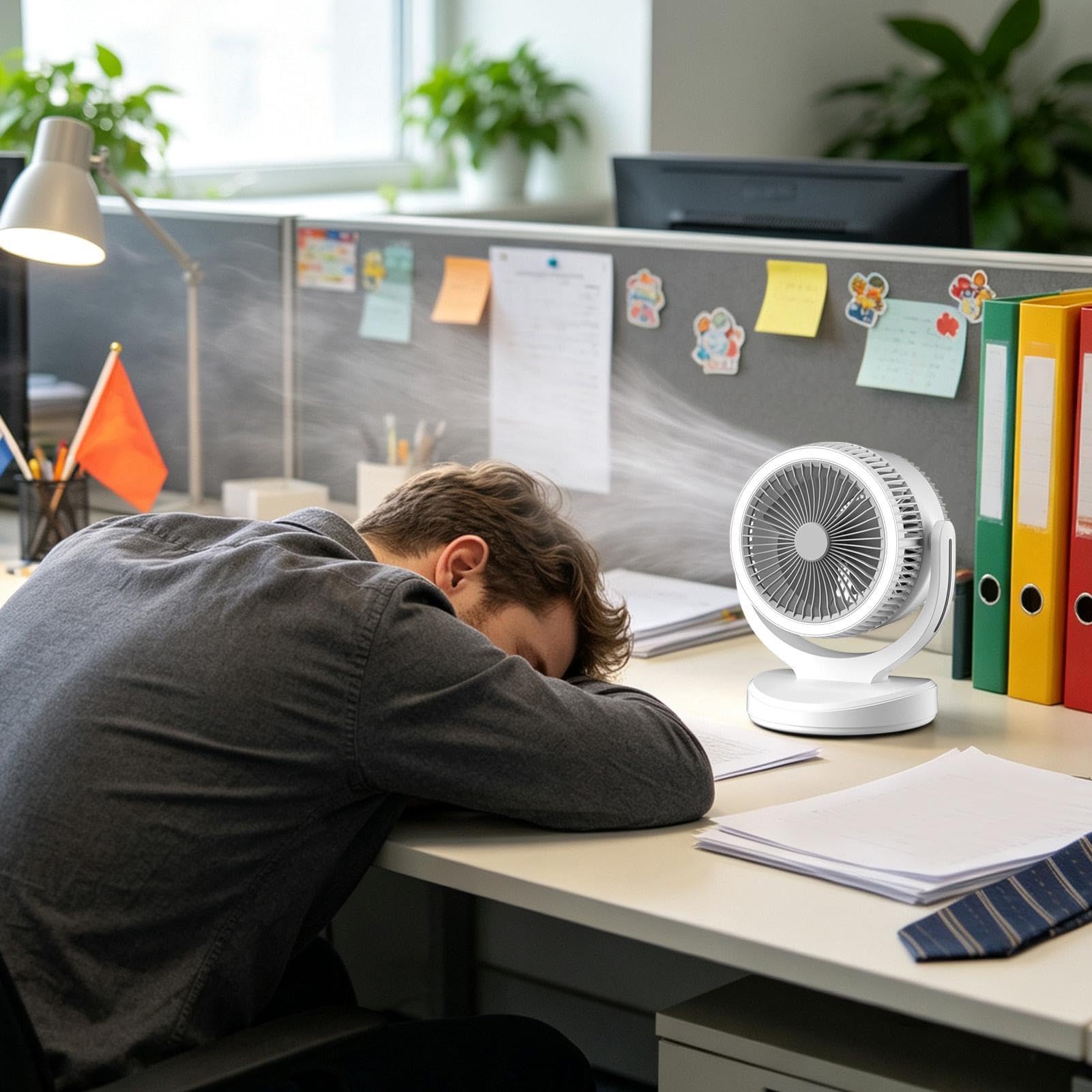 Ventilatori da tavolo per la camera da Portatile 2400mAh Ricaricabile 3 | Ventilatore Personale per Comodino Per Interni, Studio, Camera, Soggiorno, Dormitorio E Ufficio