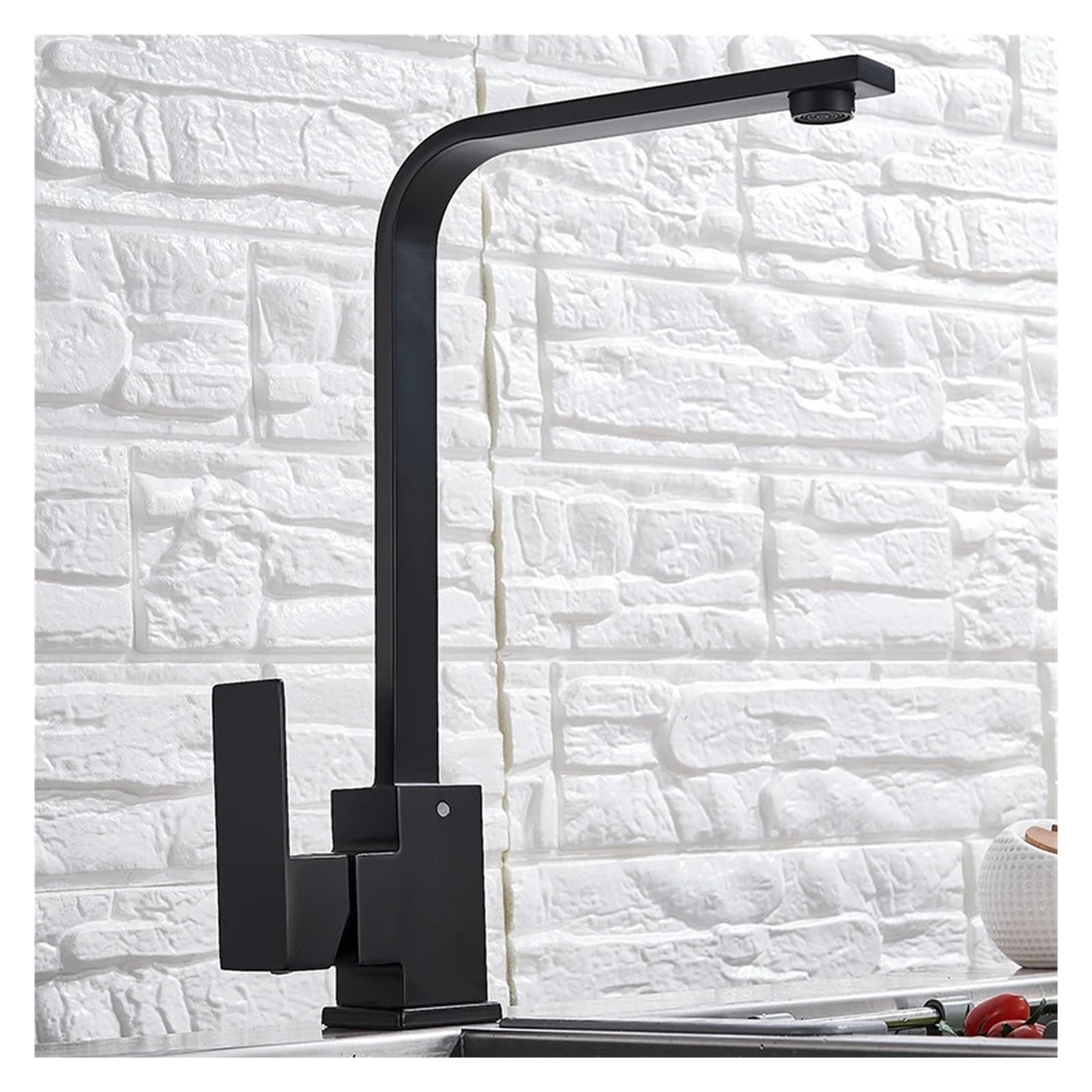 Mitigeur d'évier noir rotatif 360° pour simplifier la vaisselle et la cuisine