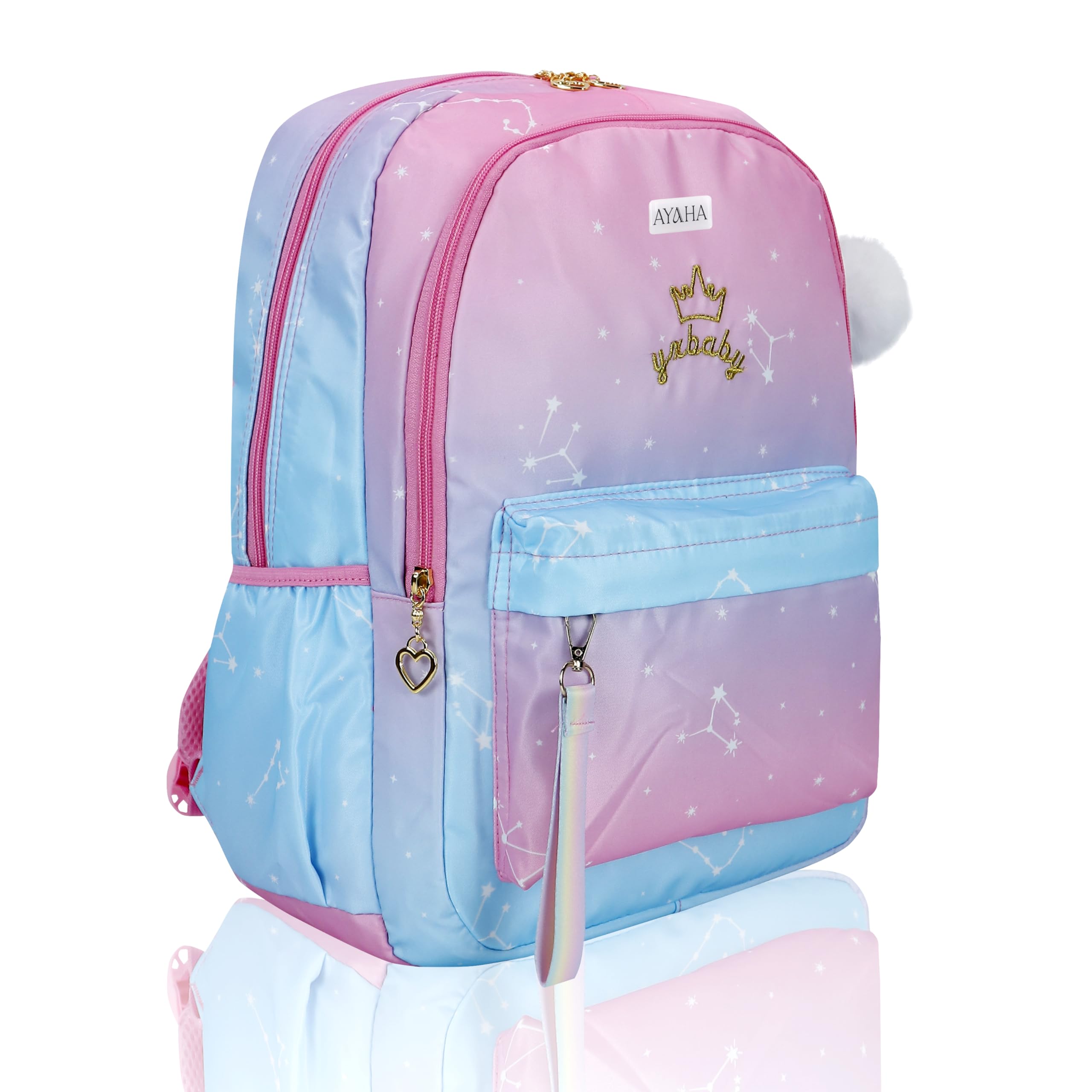17 Inch Trendy Korean Design Printed School Backpack For Student Girls And Women Bag For Travelling College Tuition Classes Hiking Picnic Bag-image-35