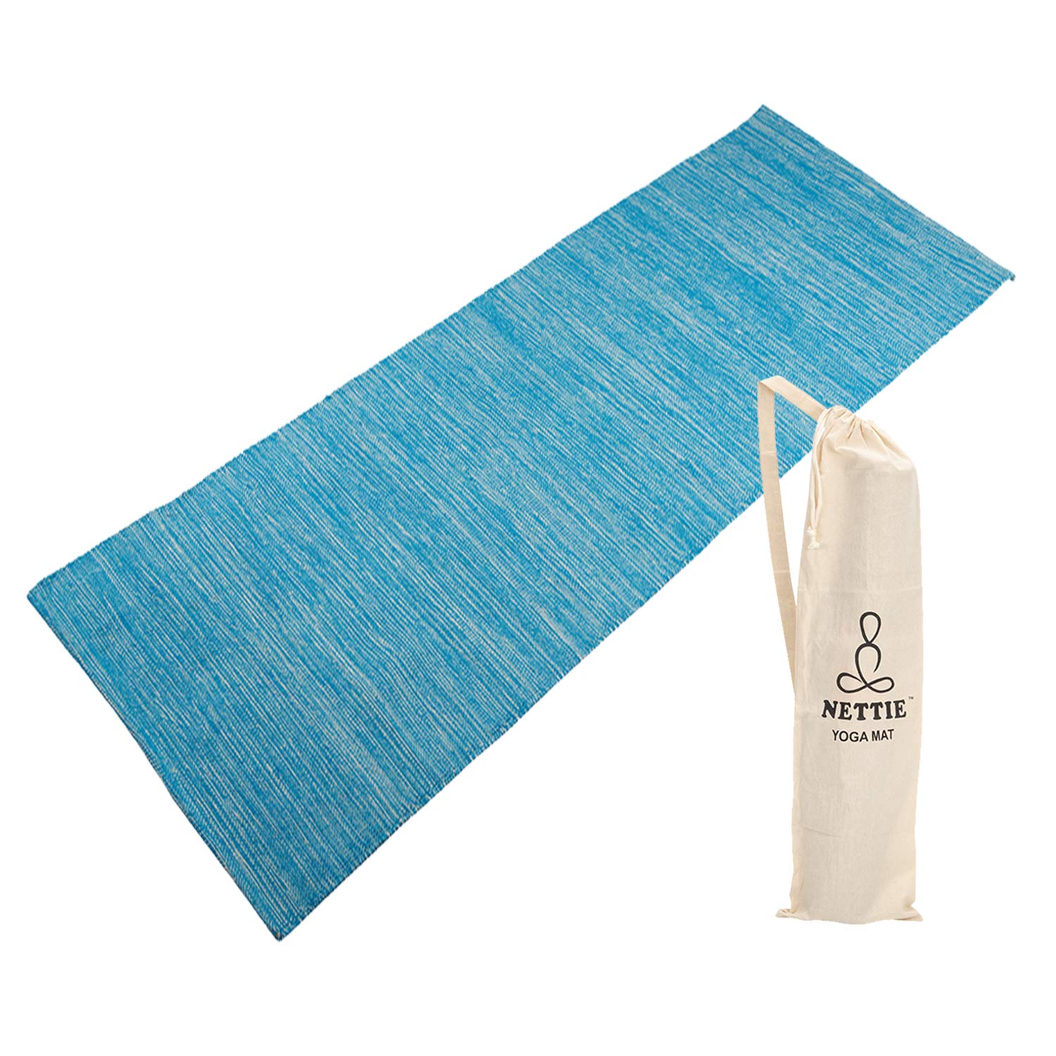 NETTIE Handloom Cotton Anti-Skid Yoga Mat - Regal Series